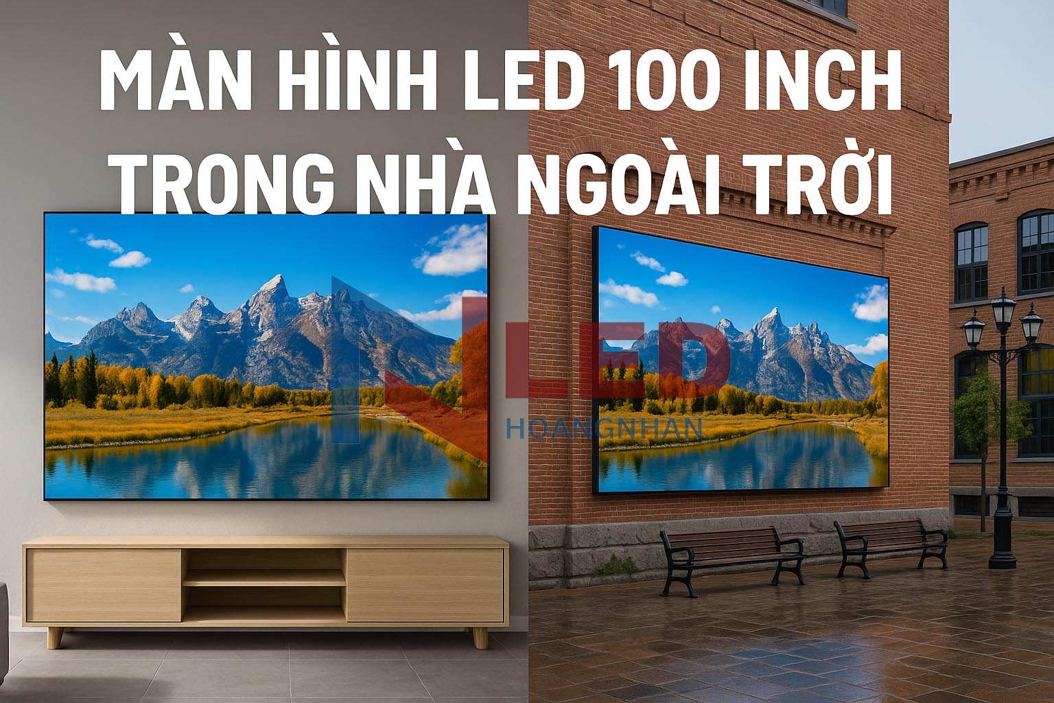 Màn Hình LED 100 Inch Trong Nhà Ngoài Trời