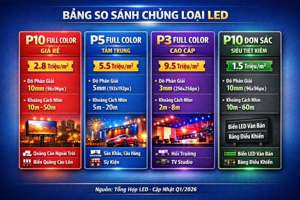 Màn Hình LED Ngoài Trời Giá Rẻ